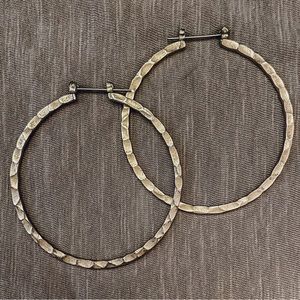 Hammered Hoop Earrings